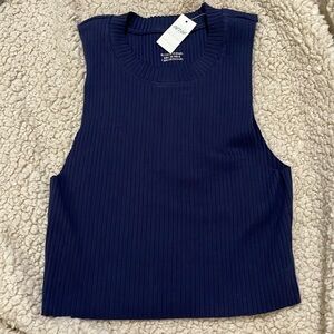 NWT- Aerie - S. Ribbed Crop Tank Top
